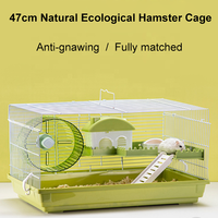 Cage à cobayes en fil métallique à vente chaude, base en plastique, cage à hamster avec petite maison