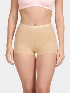 Alta Qualidade personalizada Ampla Cintura Elástica Algodão Mid-rise Cintura Azul Cobertura Completa Boyshorts Calcinha - Product Image 3