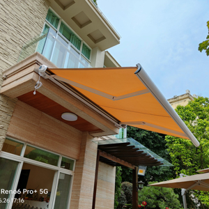 Tissu espagnol imperméable, résistant à la pluie et aux UV avec auvents à cassette LED complets - Product Image 2