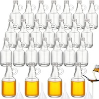 Mini bouteilles en verre en vrac vide conteneur pot 50ml 100ml whisky rhum vodka vin bouteilles en verre avec poignée en boucle couvercles en aluminium