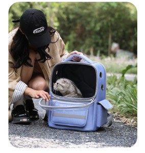 Modern Solid Pattern Rolling Pet Carrier Bag <b>Backpack</b> Airline Approved Zipper Closure Small Animal Pet Travel Bag - Product Image 6
