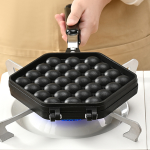 可持续家用铸铁鸡蛋煎锅章鱼烧机鹌鹑蛋模具虾烤盘 - Product Image 4