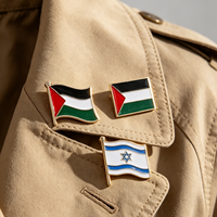Vente en gros de broches de col personnalisées, badges métalliques, drapeaux palestiniens antiques, unisexe, écologique, pour décoration intérieure, également utilisables comme accessoires de téléphone en métal