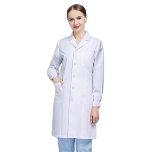 Haute qualité vêtements médicaux infirmière médecin vêtements de travail dame femmes hôpital vêtements <span class=keywords><strong>à</strong></span> manches longues manches courtes blouse de laboratoire blanche - Product Image 5