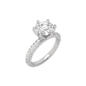 แหวนเพชรทรงกลม Qinglong Jewelry แหวนหมั้นเพชรเดี่ยวทองคำแท้ 14k 18k แหวนเพชรสำหรับเจ้าสาว แหวนสัญญา เครื่องประดับชั้นดี - Product Image 3