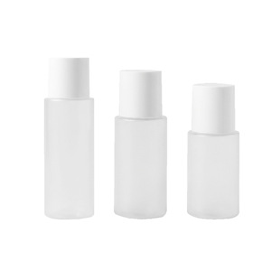 Botellas Dispensadoras de PET Transparente Esmerilado Masutaka de 50ml, 60ml y 80ml, Botella de Muestra para Lociones Cosméticas con Tapa Blanca - Product Image 5