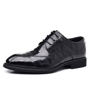 Zapatos de Otoño de Alta Gama Personalizados para Hombre, Formales de Negocios, de Cuero Genuino, con Cordones, Impermeables - Product Image 3