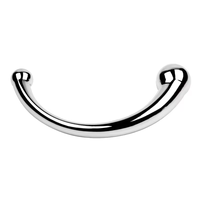 Vente chaude G Spot Pur Métal Baguette Anal Prostate Bâton De Massage En Acier Poli Masseur Dur Gode Double Extrémité Gode En Métal