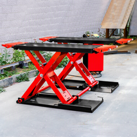 Plateforme élévatrice hydraulique à ciseaux à double vérin de 3000 kg avec plateforme extensible pour usage professionnel