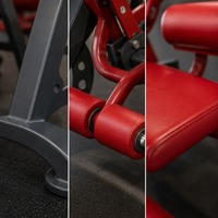 Appareil de musculation abdominale professionnel pour salle de sport, en acier robuste, avec rouleaux de massage