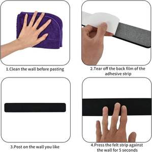 Tiras de barra de tablero de <span class=keywords><strong>corcho</strong></span> <span class=keywords><strong>autoadhesivo</strong></span> para notas Pastebin en tablero de mensajes, tablero de pines de fieltro para uso de boletines, 8 Uds. - Product Image 3