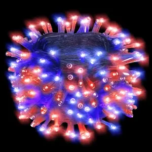 Cadenas de luces LED de bajo voltaje, 200 LED, 3m+20m, 10cm entre LED, IP44, 8 modos de parpadeo, ideales para decoración - Product Image 2