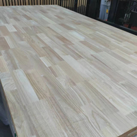 Panneau en bois massif de qualité professionnelle en bois de caoutchouc robuste, assemblé par joint de doigt, pour âme de porte robuste, anti-fissuration