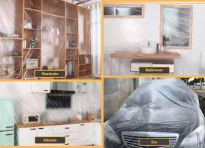 <span class=keywords><strong>Film</strong></span> de protection en plastique HDPE pré-adhésif, 2 pièces, <span class=keywords><strong>film</strong></span> de masquage anti-poussière, pour peinture automobile, largeur 5500 mm, qualité industrielle - Product Image 4