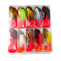Umpan Tikus Air Laut Dalam 80g Baru untuk Memancing dari Kapal dengan Kail Tiga Mata, Umpan Lunak Swimbait Bucktail Mouse Lure untuk Memancing Ikan Pike