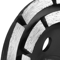 Disque de meulage diamanté double rangée HERZO 5 pouces, alésage 22,23 mm, pour débavurage de l'aluminium, pour meuleuse d'angle