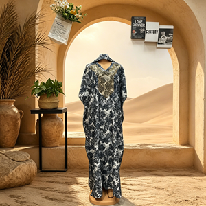 Robe d'été africaine Dashiki ample à motif géométrique avec strass, taille plus, en coton imprimé pour femme, style Boubou Femme, ODM&OEM Kanga Clothing - Product Image 3