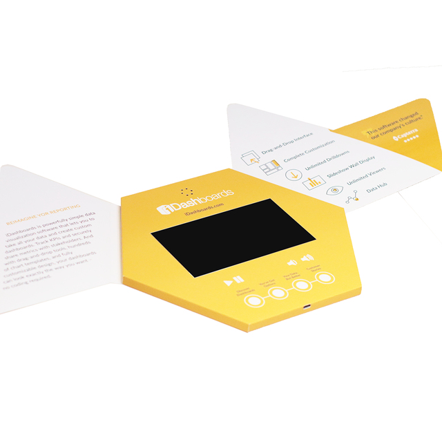 Customizable Video Brochure with HD LCD Screen for Marketing and Promotions