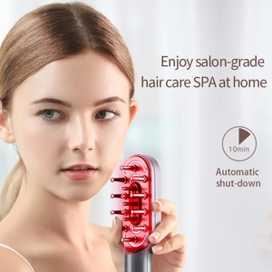 Cepillo Masajeador Capilar Eléctrico Portátil EMS para Uso Doméstico con Luz LED para el Cuidado del Cabello y Estimulación del Crecimiento - Product Image 6