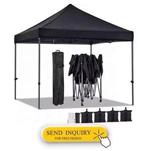 Mái hiên 10x10ft 3*3m thị trường gazebo pop-up thép Lều thương mại Tùy chỉnh in gấp Tán lều với Bên Tường - Product Image 1