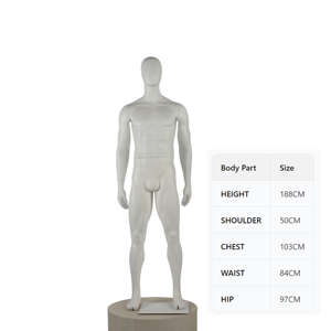 Yihe C1衣料品店窓ディスプレイリアルグラスファイバースタンド全身光沢のある男性マネキン - Product Image 2