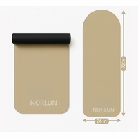 Tapis de yoga antidérapant REACH écologique, imprimé sur mesure, haut de gamme, noir et or, en caoutchouc PU naturel, 5 mm