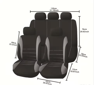 9pcs יוקרה אוניברסלי & ספורט עיצוב מושב מכסה קדמי & אחורי אוטומטי להגן על מכסה את הקישוט הפנימי - Product Image 5