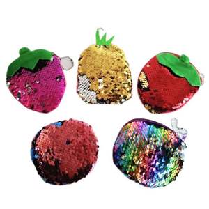 Dompet kecil lucu untuk wanita, gantungan kunci payet pergelangan tangan dompet koin tas tangan payet ritsleting - Product Image 3