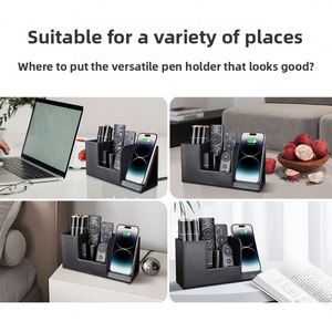 Creative Office Pen Holder & Wireless Charger with Multi-function Storage Box for Desktop Mobile Phone Stand G105 - Product Image 4