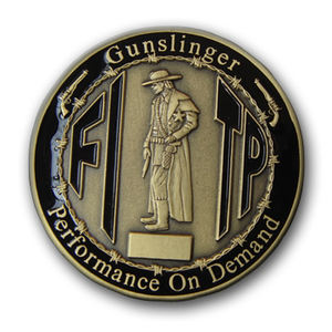 Pièces de monnaie commémoratives personnalisées, double face, en métal plaqué or 3D, style antique - Product Image 5