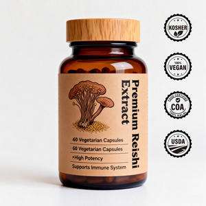 PReishi Mantar Kapsülleri Mantar Ekstresi Özel Formüller Özel Marka Üretimi OEM COA GMP ISO Organik Sertifikalı - Product Image 1
