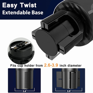 Multifunctional Car Cup Holder With Phone Mount And Beverage Holder For Front Seat ABS Material - Product Image 2
