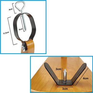<b>Wooden</b> Ham Holder With Iron <b>Clamps</b> 40x16.5x40 Cm Gondola Model For Precise Hand Cutting Meat And Poultry Tools - Product Image 3