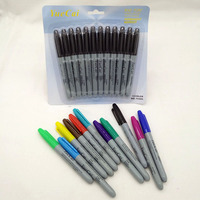 Fabricant OEM sur mesure 12 couleurs assorties Set de stylos marqueurs CD à pointe fine en fibre inodore Set de marqueurs à base d'eau étanches non toxiques