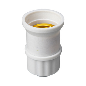 ฐานโคมไฟเซรามิก E27 ขนาดรู 40 มม. พร้อมเกลียวสำหรับใส่หลอดไฟแบบแขวน - Product Image 3