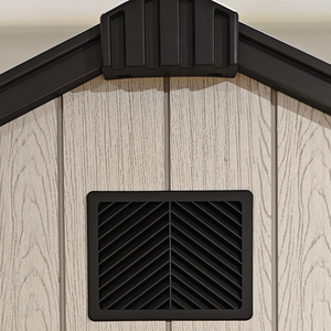 <span class=keywords><strong>Caseta</strong></span> de Jardín de Resina PP Apex de 8x16 Pies, Impermeable y Resistente a la Nieve (150 kg/m²), Material Reciclable, Textura de Madera - Product Image 5