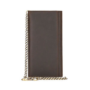 Portefeuille long AndoBag pour homme, style rétro, en cuir de vache véritable Crazy Horse, porte-cartes, porte-monnaie, pochette à trois volets, 1404 - Product Image 2