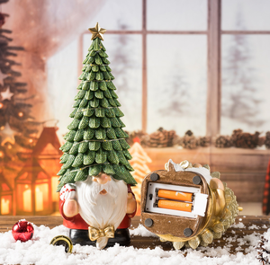 Nuevas artesanías de resina luminosa árbol de Navidad <span class=keywords><strong>duende</strong></span> enano Figish princesa forma ornamento para decoración del hogar - Product Image 3