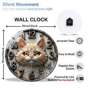 Reloj de Vidrio Redondo Personalizado de 30 cm para Archivador con Archivador Personalizado - Product Image 2