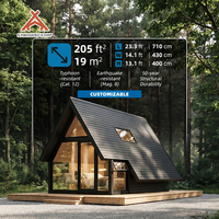 Kawagebo Kamp (KK) S190 19 ㎡   Maison modulaire préfabriquée en structure légère en acier, type A-Frame, villa préfabriquée de luxe, petite maison triangulaire