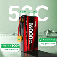 Batterie FPV haute puissance, haute décharge, taux de décharge élevé 50C, 6S 8S 12S 16S, 16000 mAh, pack Lipo durable, sûr et stable pour quadricoptère UAV
