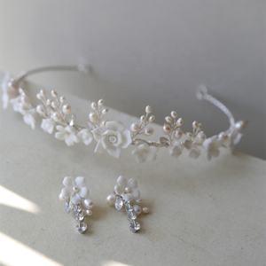 Ins-<span class=keywords><strong>Style</strong></span> Handgefertigte Diademe Braut-Haaraccessoires Haarband Damenschmuck Kopfschmuck für Hochzeit Krone Stirnband - Product Image 5