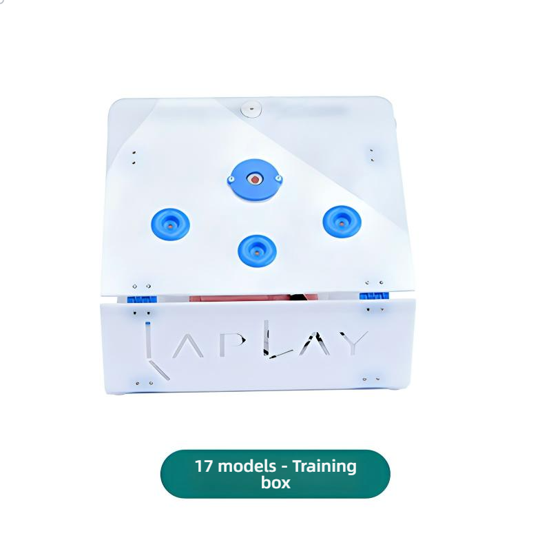 Caja de entrenamiento blanca de 17 compartimentos.