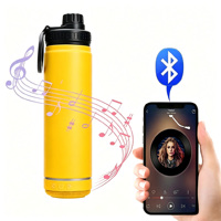 Termos Musik Pintar 22oz dengan Speaker Nirkabel, Botol Air Terisolasi Baja Tahan Karat 304 yang Dapat Dikustomisasi
