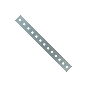 Articolo SIPA 144 piastra metallica diritta in acciaio zincato con 13 fori 200 mm materiale da costruzione in metallo - Product Image 1