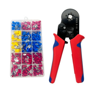 Alicate crimpador de 0.25-10mm² AWG 23-7, juego de 1200 terminales de férula HSC8 6-4A, kit de herramientas para crimpado de cables DIY de nailon OEM - Product Image 1