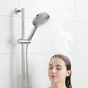 Pommeau de Douche Moderne de Luxe à 3 Fonctions en Plastique ABS Chromé avec Sortie d'Eau Unique pour Salle de Bain d'Appartement - Product Image 1