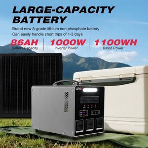Station d'alimentation portable LANX 1000W avec charge solaire USB, 24V AC 110V 240V, batterie LiFePO4, générateur solaire pour la maison et le camping - Product Image 2