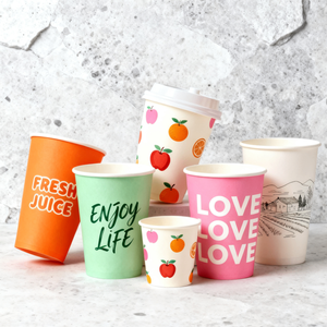 Vasos de Papel Impresos Personalizados para Bebidas de Café, Vasos de Papel Desechables de Grado Alimenticio, Resistentes al Calor y a Fugas - Product Image 3