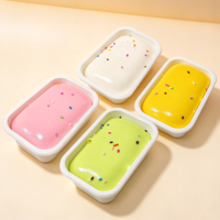 Jouet anti-stress souple en PU à rebond lent, thème alimentaire réaliste (gâteau glacé), pour enfants de 5 à 7 ans